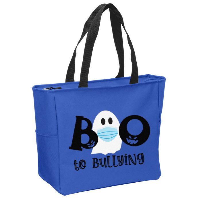 Unity Day Orange Be Kind And Boo To Bullying Halloween Zip Tote Bag