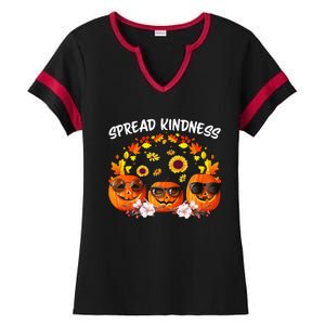 Unity Day Orange Spread Kindness Anti Bullying Pumpkin Ladies Halftime Notch Neck Tee