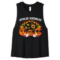 Unity Day Orange Spread Kindness Anti Bullying Pumpkin Women's Racerback Cropped Tank