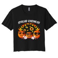 Unity Day Orange Spread Kindness Anti Bullying Pumpkin Women's Crop Top Tee