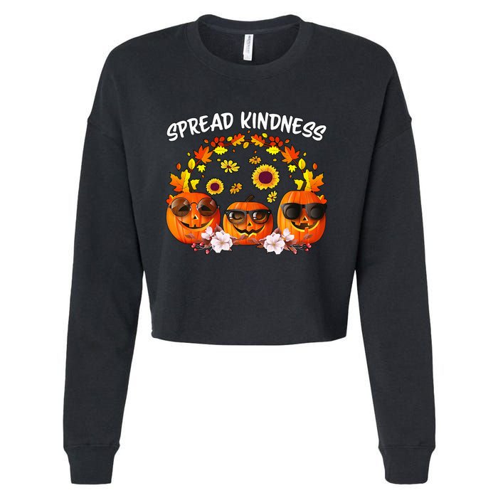 Unity Day Orange Spread Kindness Anti Bullying Pumpkin Cropped Pullover Crew