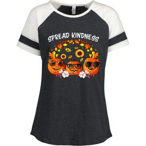 Unity Day Orange Spread Kindness Anti Bullying Pumpkin Enza Ladies Jersey Colorblock Tee