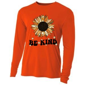 Unity Day Orange Be Kind Anti Bullying Cute Sunflower Gift Cooling Performance Long Sleeve Crew