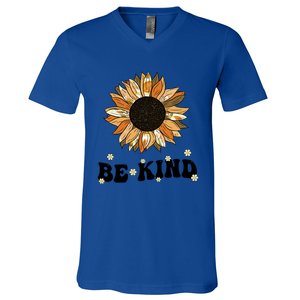 Unity Day Orange Be Kind Anti Bullying Cute Sunflower Gift V-Neck T-Shirt