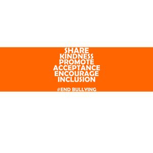 Unity Day Orange Share Kindness Anti Bullying Bumper Sticker