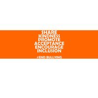 Unity Day Orange Share Kindness Anti Bullying Bumper Sticker