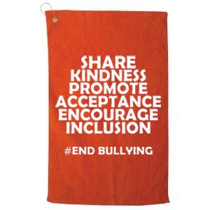 Unity Day Orange Share Kindness Anti Bullying Platinum Collection Golf Towel