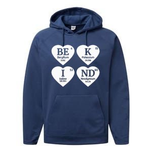 Unity Day Orange Be Kind Chemistry Periodic Table Performance Fleece Hoodie