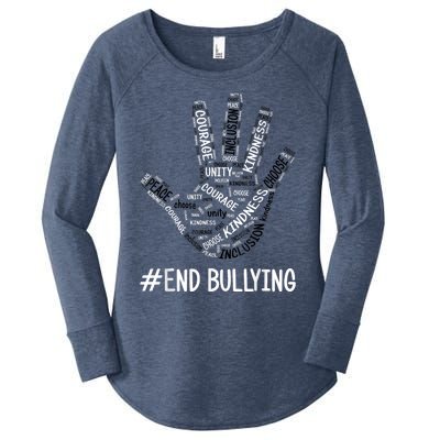 Unity Day Orange 2022 Anti Bullying Love Sign Language Women's Perfect Tri Tunic Long Sleeve Shirt