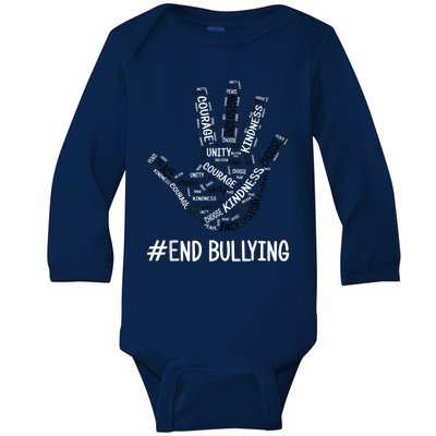 Unity Day Orange 2022 Anti Bullying Love Sign Language Baby Long Sleeve Bodysuit