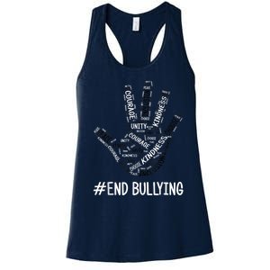 Unity Day Orange 2022 Anti Bullying Love Sign Language Women's Racerback Tank