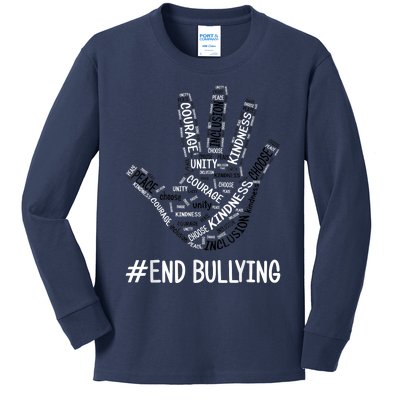 Unity Day Orange 2022 Anti Bullying Love Sign Language Kids Long Sleeve Shirt