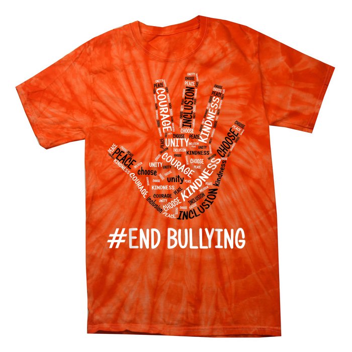 Unity Day Orange 2022 Anti Bullying Love Sign Language Tie-Dye T-Shirt