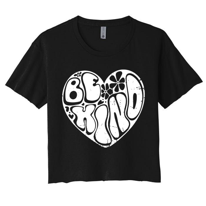 Unity Day Orange Heart Be Kind Anti Bullying Women's Crop Top Tee