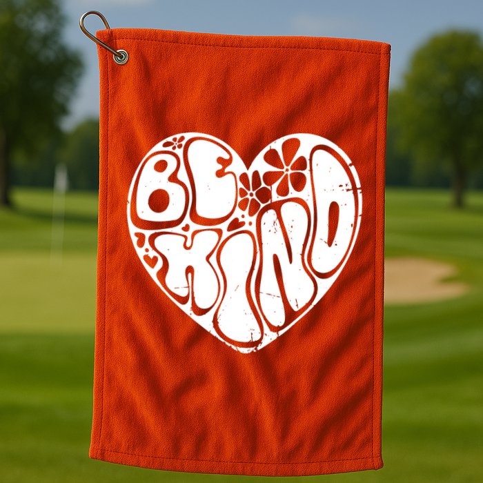 Unity Day Orange Heart Be Kind Anti Bullying Golf Towel