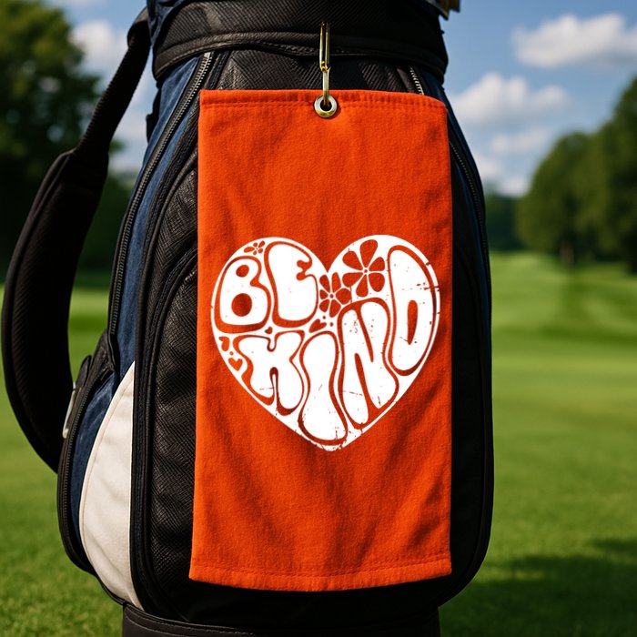 Unity Day Orange Heart Be Kind Anti Bullying Golf Towel
