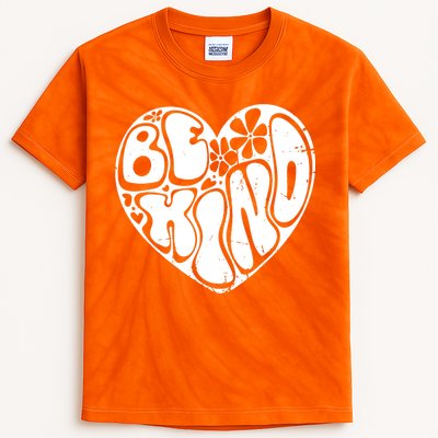 Unity Day Orange Heart Be Kind Anti Bullying Kids Tie-Dye T-Shirt
