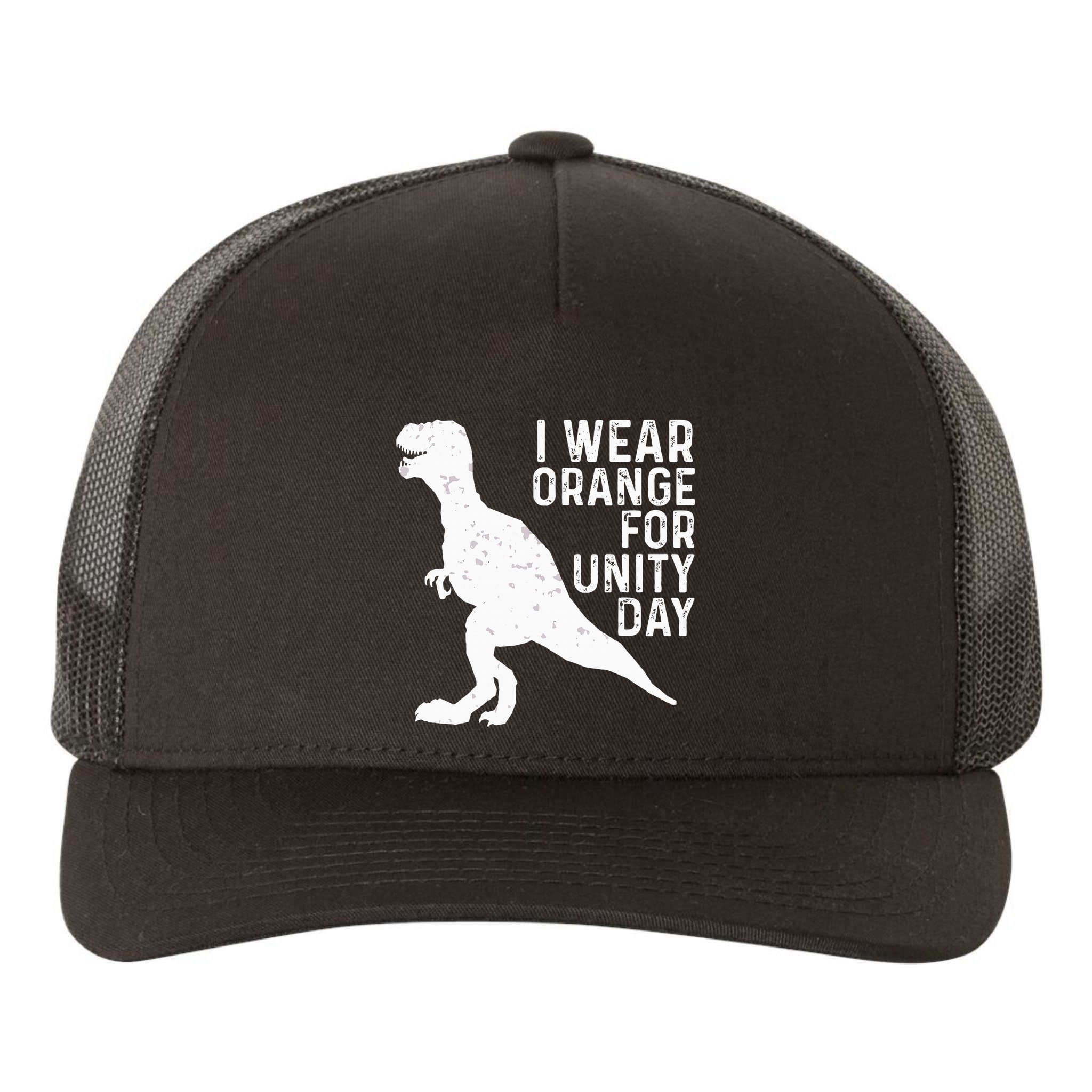 Unity Day Orange Unity Day Dinosaur Yupoong Adult 5-Panel Trucker Hat