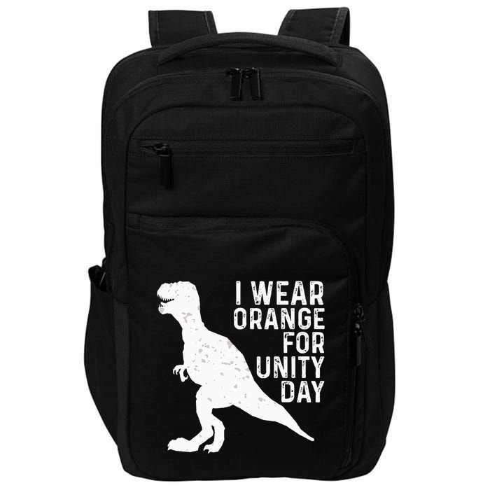 Unity Day Orange Unity Day Dinosaur Impact Tech Backpack