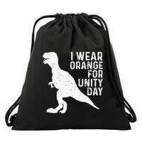 Unity Day Orange Unity Day Dinosaur Drawstring Bag