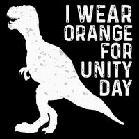 Unity Day Orange Unity Day Dinosaur Drawstring Bag