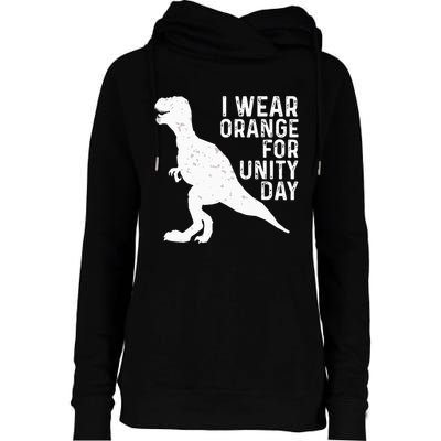 Unity Day Orange Unity Day Dinosaur Womens Funnel Neck Pullover Hood