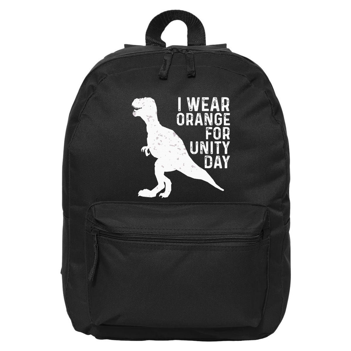Unity Day Orange Unity Day Dinosaur 16 in Basic Backpack