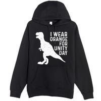 Unity Day Orange Unity Day Dinosaur Premium Pullover Hoodie