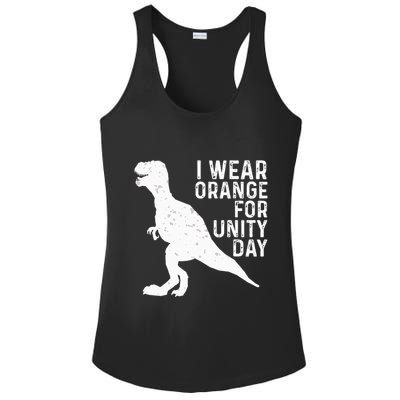 Unity Day Orange Unity Day Dinosaur Ladies PosiCharge Competitor Racerback Tank