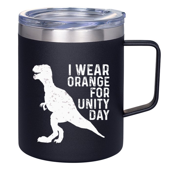 Unity Day Orange Unity Day Dinosaur 12oz Stainless Steel Coffee Mug