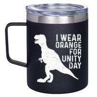 Unity Day Orange Unity Day Dinosaur 12oz Stainless Steel Coffee Mug