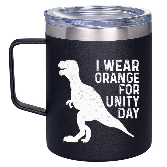 Unity Day Orange Unity Day Dinosaur 12oz Stainless Steel Coffee Mug
