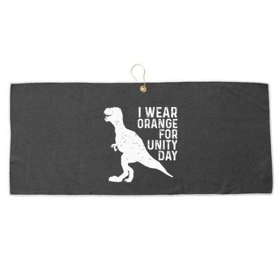 Unity Day Orange Unity Day Dinosaur Large Microfiber Waffle Golf Towel