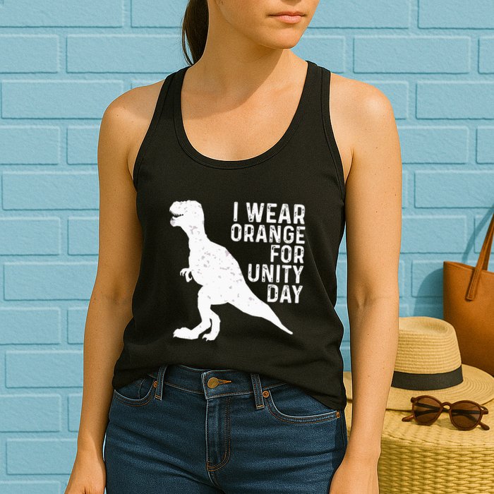 Unity Day Orange Unity Day Dinosaur Womens Tank Top