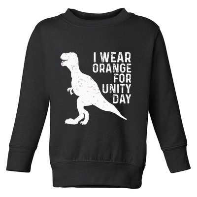 Unity Day Orange Unity Day Dinosaur Toddler Sweatshirt