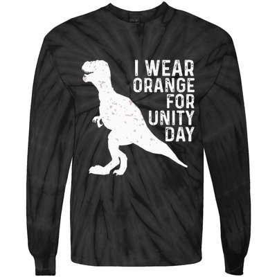 Unity Day Orange Unity Day Dinosaur Tie-Dye Long Sleeve Shirt