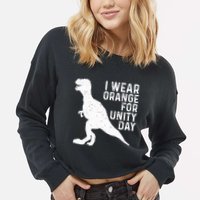 Unity Day Orange Unity Day Dinosaur Cropped Pullover Crew
