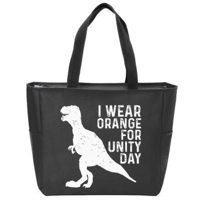 Unity Day Orange Unity Day Dinosaur Zip Tote Bag