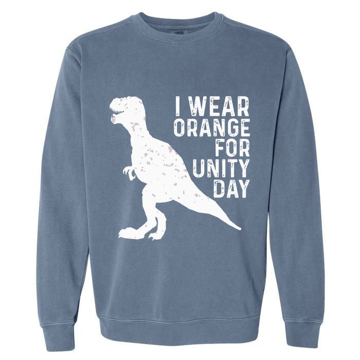 Unity Day Orange Unity Day Dinosaur Garment-Dyed Sweatshirt