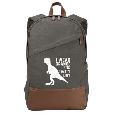 Unity Day Orange Unity Day Dinosaur Cotton Canvas Backpack