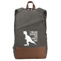Unity Day Orange Unity Day Dinosaur Cotton Canvas Backpack
