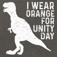 Unity Day Orange Unity Day Dinosaur Cotton Canvas Backpack
