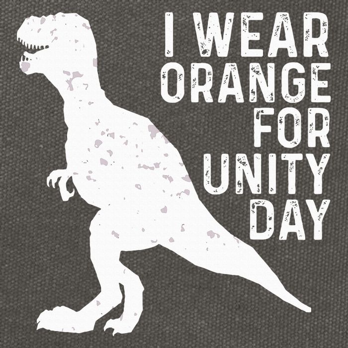 Unity Day Orange Unity Day Dinosaur Cotton Canvas Backpack