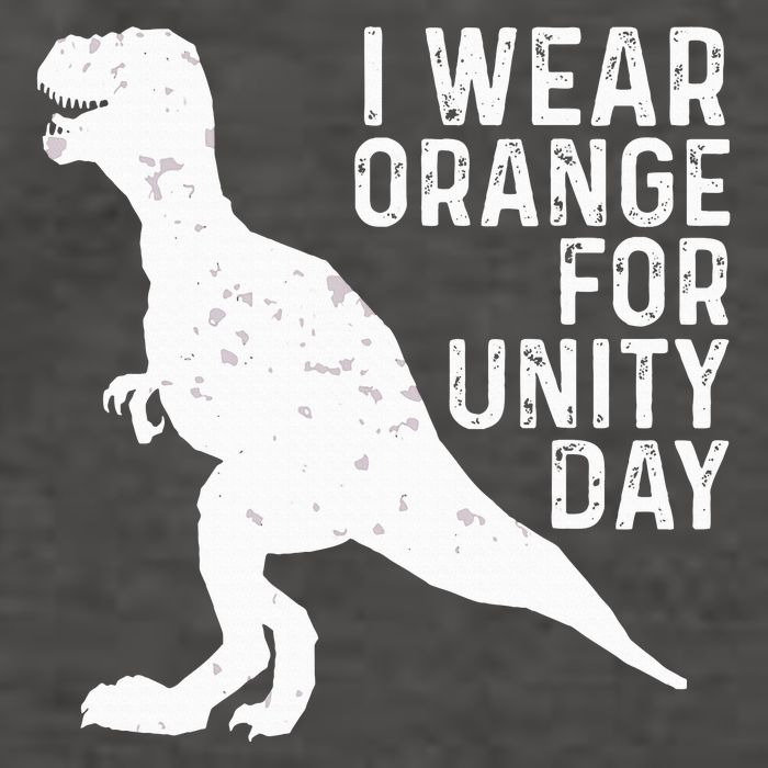 Unity Day Orange Unity Day Dinosaur Vector Backpack