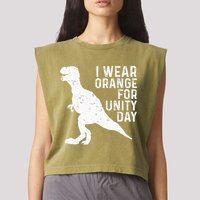 Unity Day Orange Unity Day Dinosaur Garment-Dyed Women's Muscle Tee