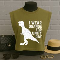 Unity Day Orange Unity Day Dinosaur Garment-Dyed Women's Muscle Tee