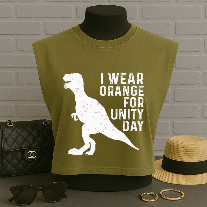 Unity Day Orange Unity Day Dinosaur Garment-Dyed Women's Muscle Tee