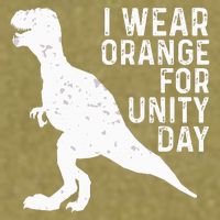 Unity Day Orange Unity Day Dinosaur Garment-Dyed Women's Muscle Tee