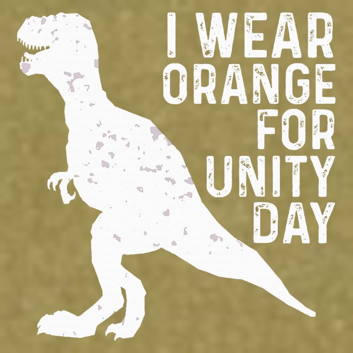 Unity Day Orange Unity Day Dinosaur Garment-Dyed Women's Muscle Tee