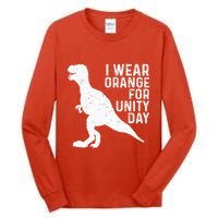 Unity Day Orange Unity Day Dinosaur Tall Long Sleeve T-Shirt